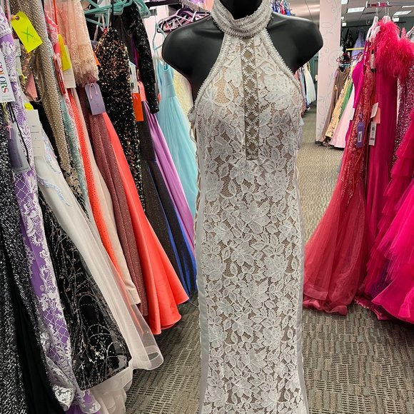 Jazz Couture sz:4 White/nude Lace - Picture 1 of 9